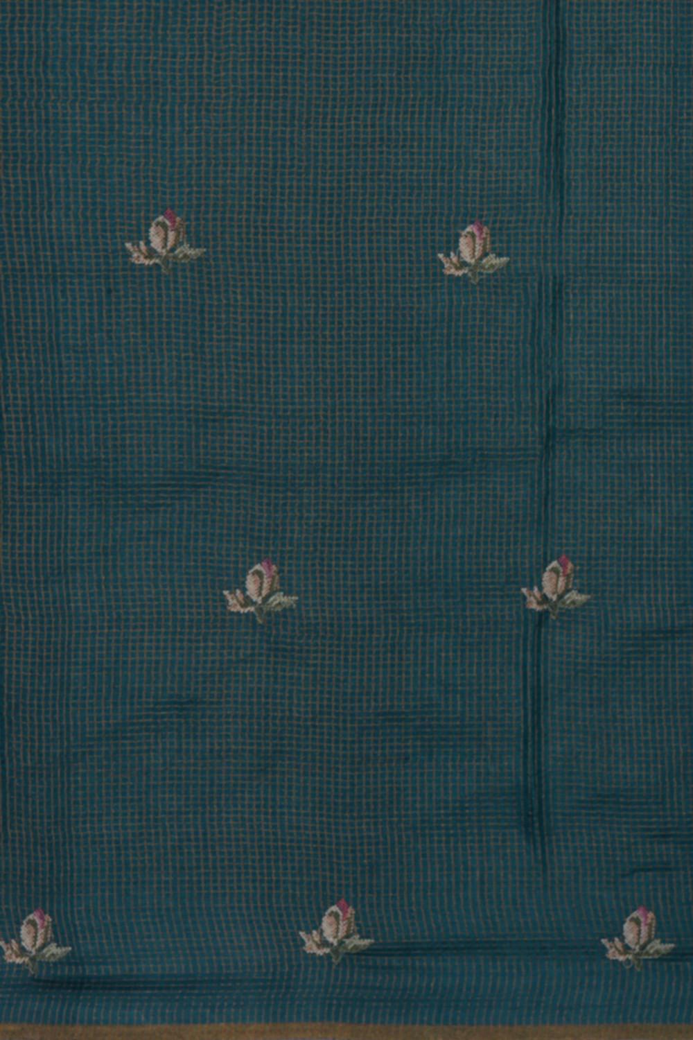 Image of Tussar Silk Embroidery Saree