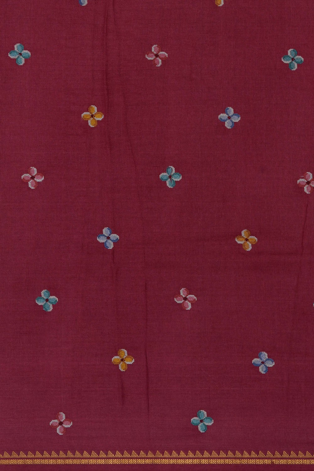 Image of Tussar Silk Embroidery Saree
