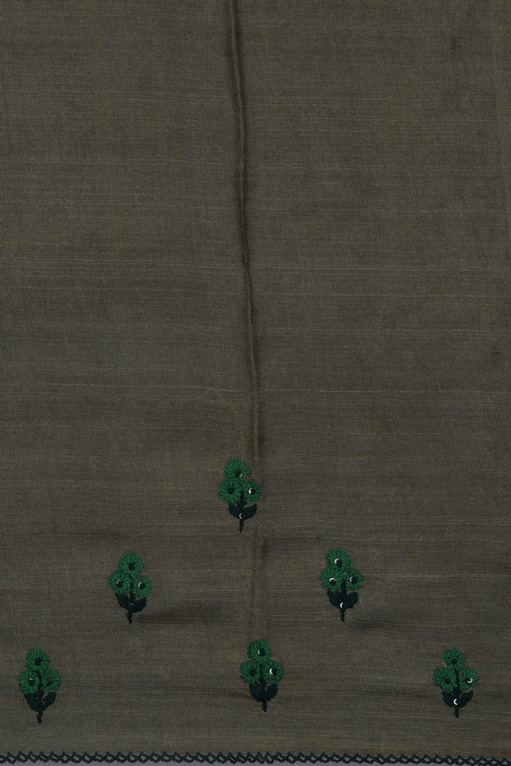 Image of Tussar Silk Embroidery Saree