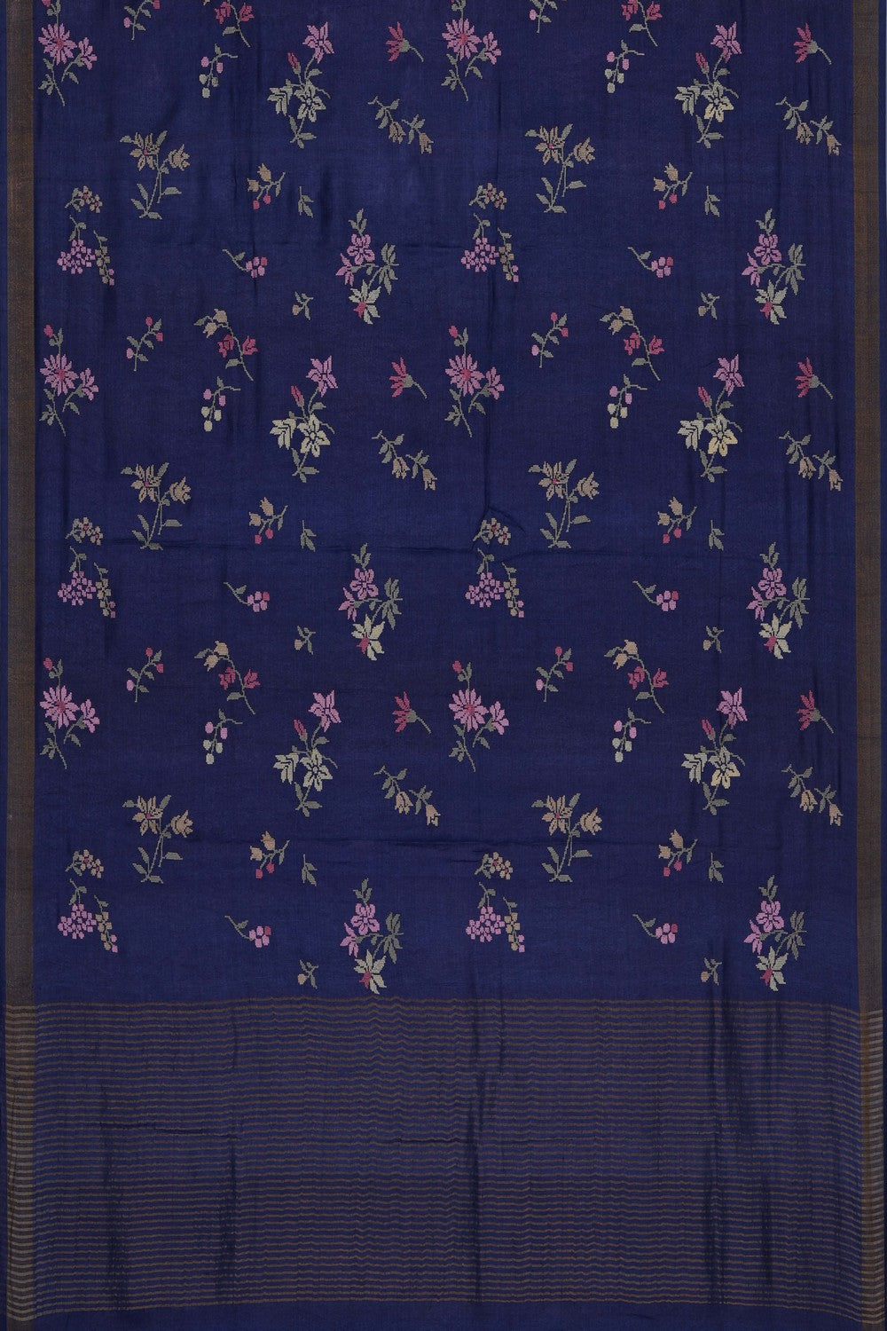 Image of Tussar Silk Embroidery Saree