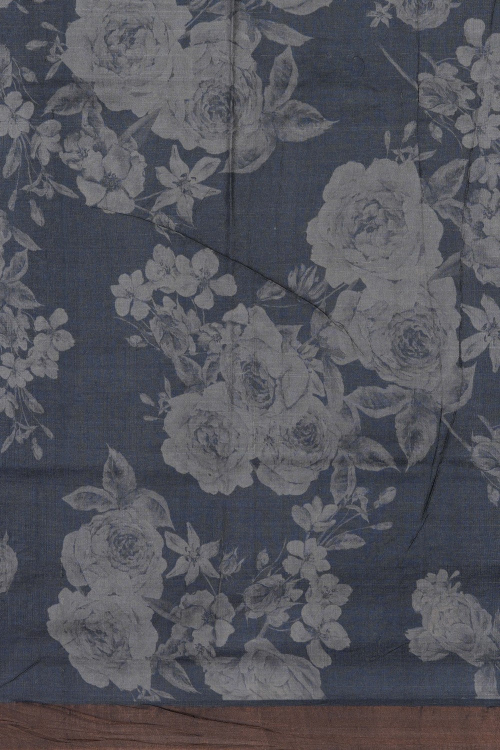Image of Tussar Silk Kantha Embroidery Saree