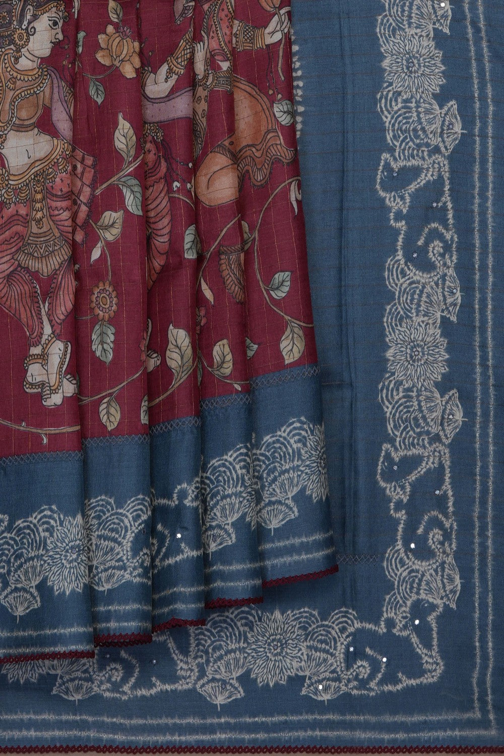 Image of tussar-silk-embroidery-saree-p-18940751