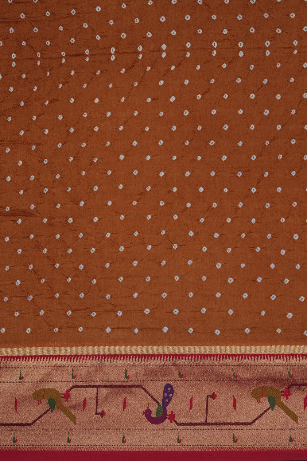 Image of This exquisite Fusion Bandhani Paithani Saree