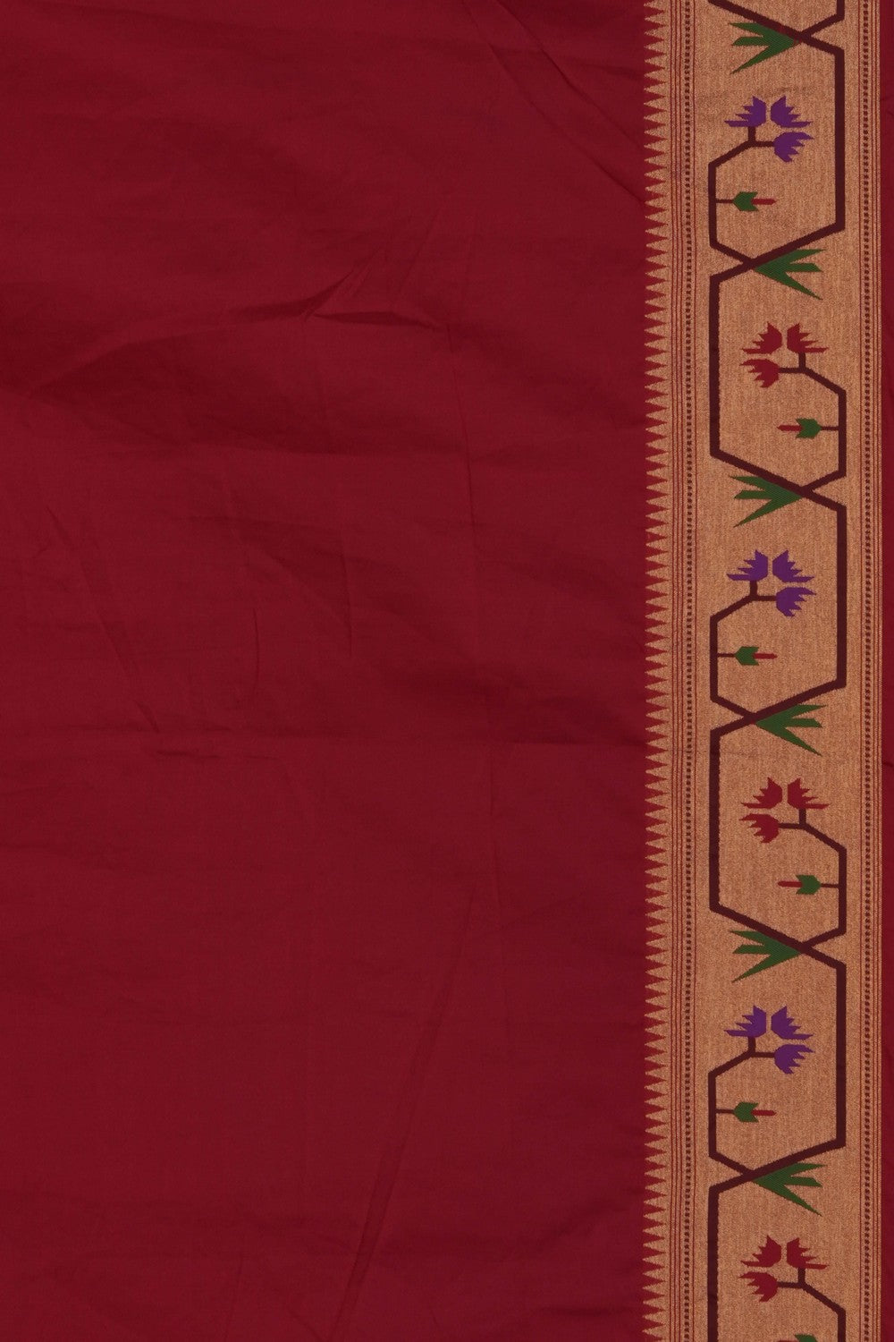 Image of This exquisite Fusion Bandhani Paithani Saree
