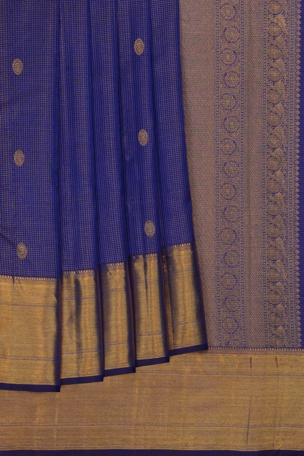 Image of Purple Arani Silk Kattam Saree