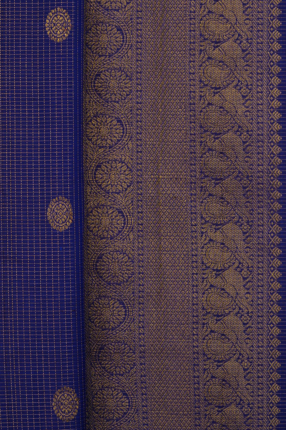 Image of Purple Arani Silk Kattam Saree