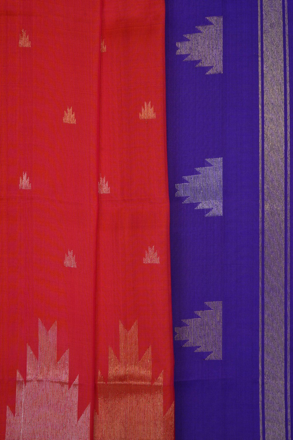 Image of Orange Uppada Silk Saree