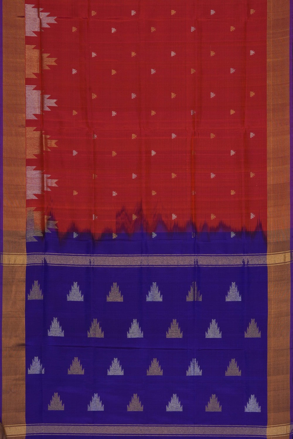 Image of Orange Uppada Silk Saree