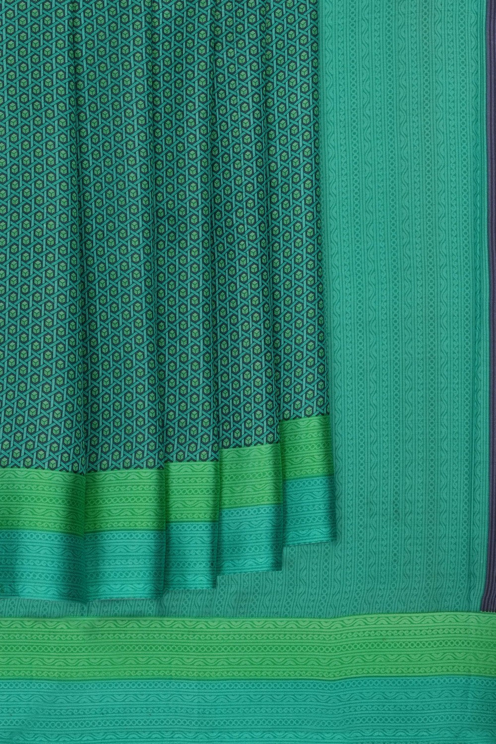 Image of sea-green-printed-silk-saree-p-18940730