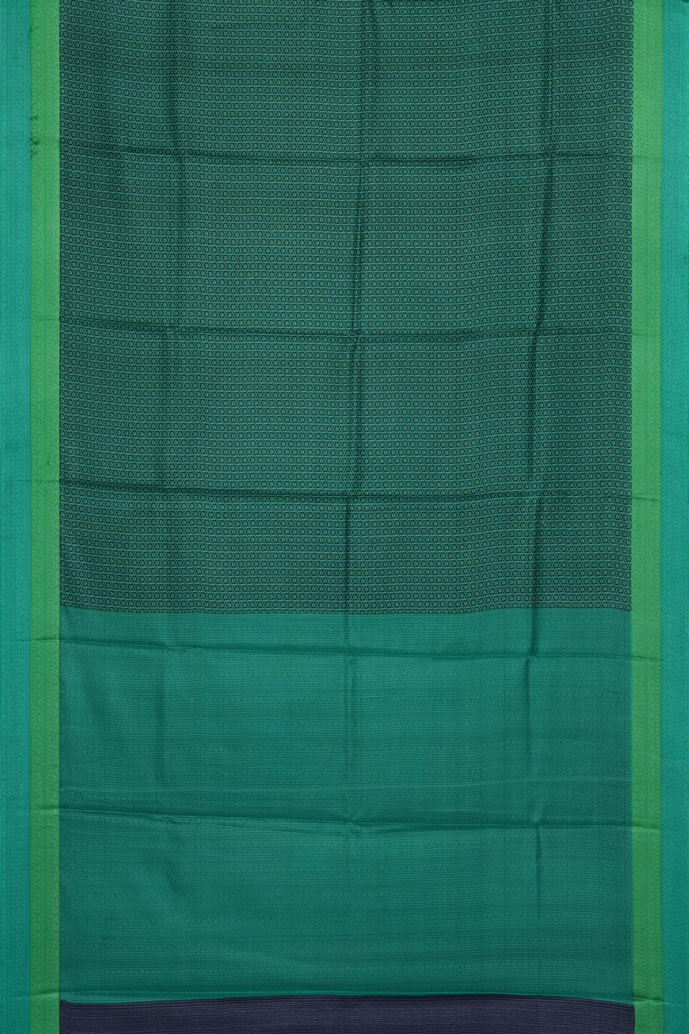 Image of Sea Green Printed Silk Saree