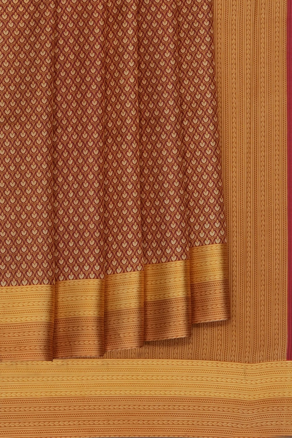 Image of brown-printed-silk-saree-p-18940729