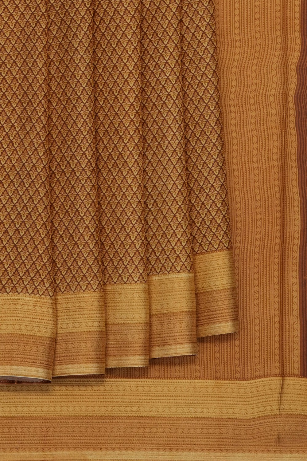 Image of brown-printed-silk-saree-p-18940731