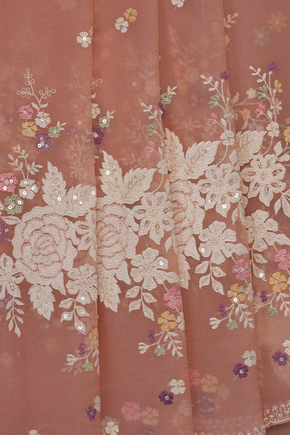Image of Kora Silk Embroidery Saree