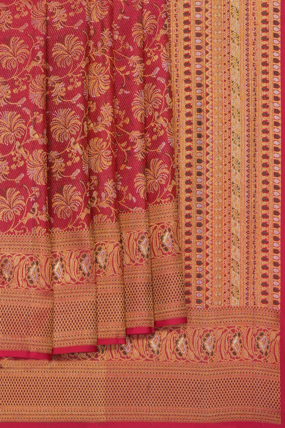 Image of red-kanchipattu-brocade-saree-p-18940788
