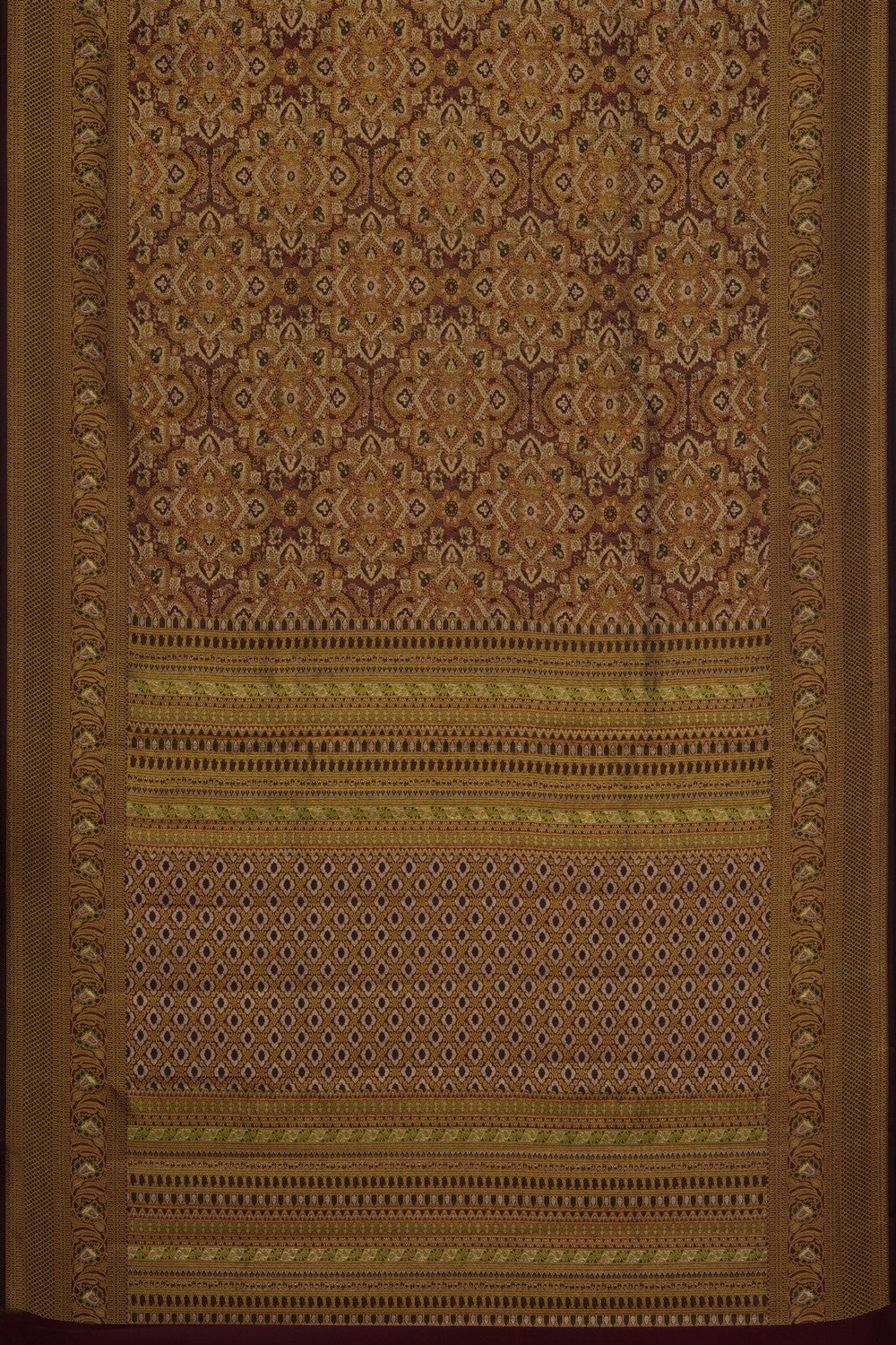 Image of Maroon Vintage Kanchipattu Brocade Saree