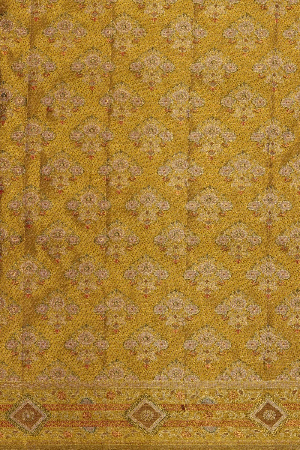 Image of Gold Vintage Kanchipattu Brocade Saree
