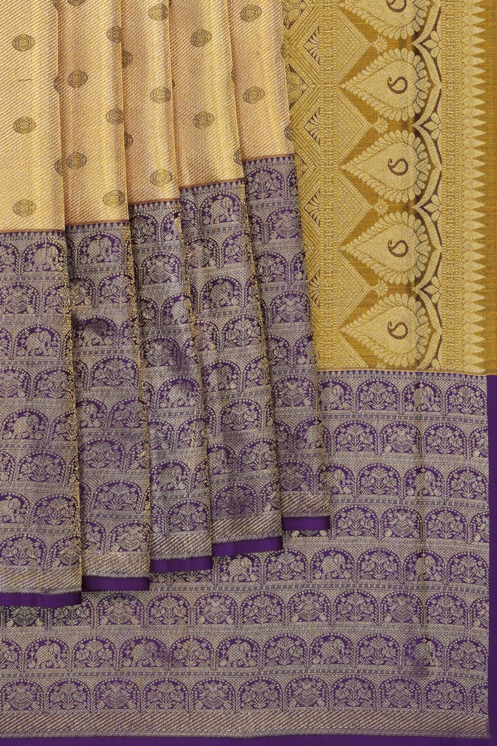 Image of gold-kanchipattu-brocade-saree-p-18940784