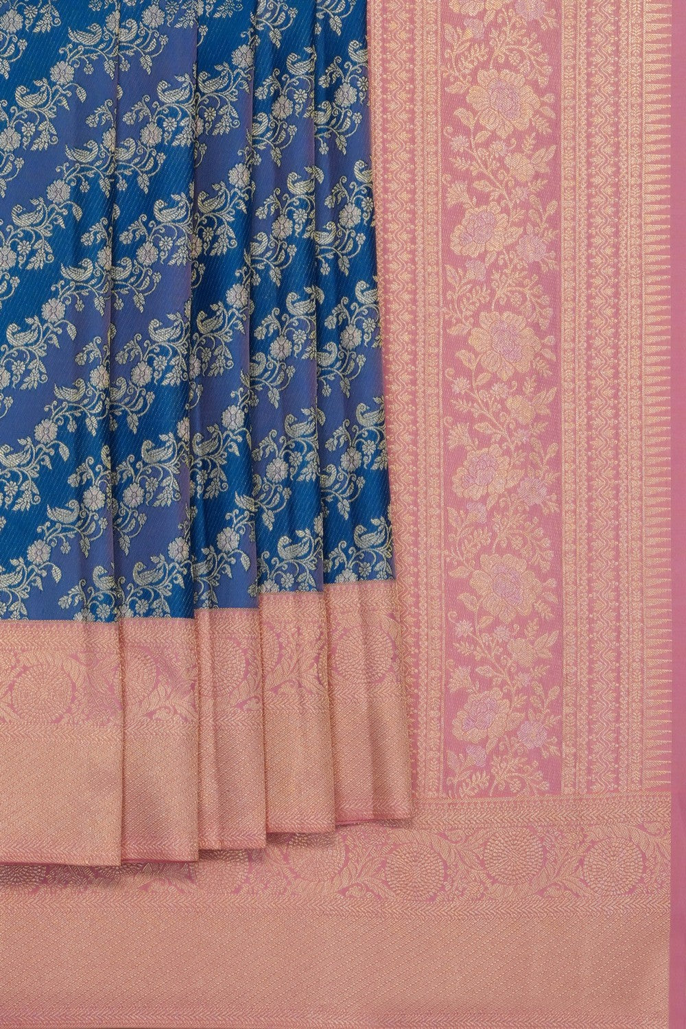 Image of blue-kanchipattu-brocade-saree-p-18940781