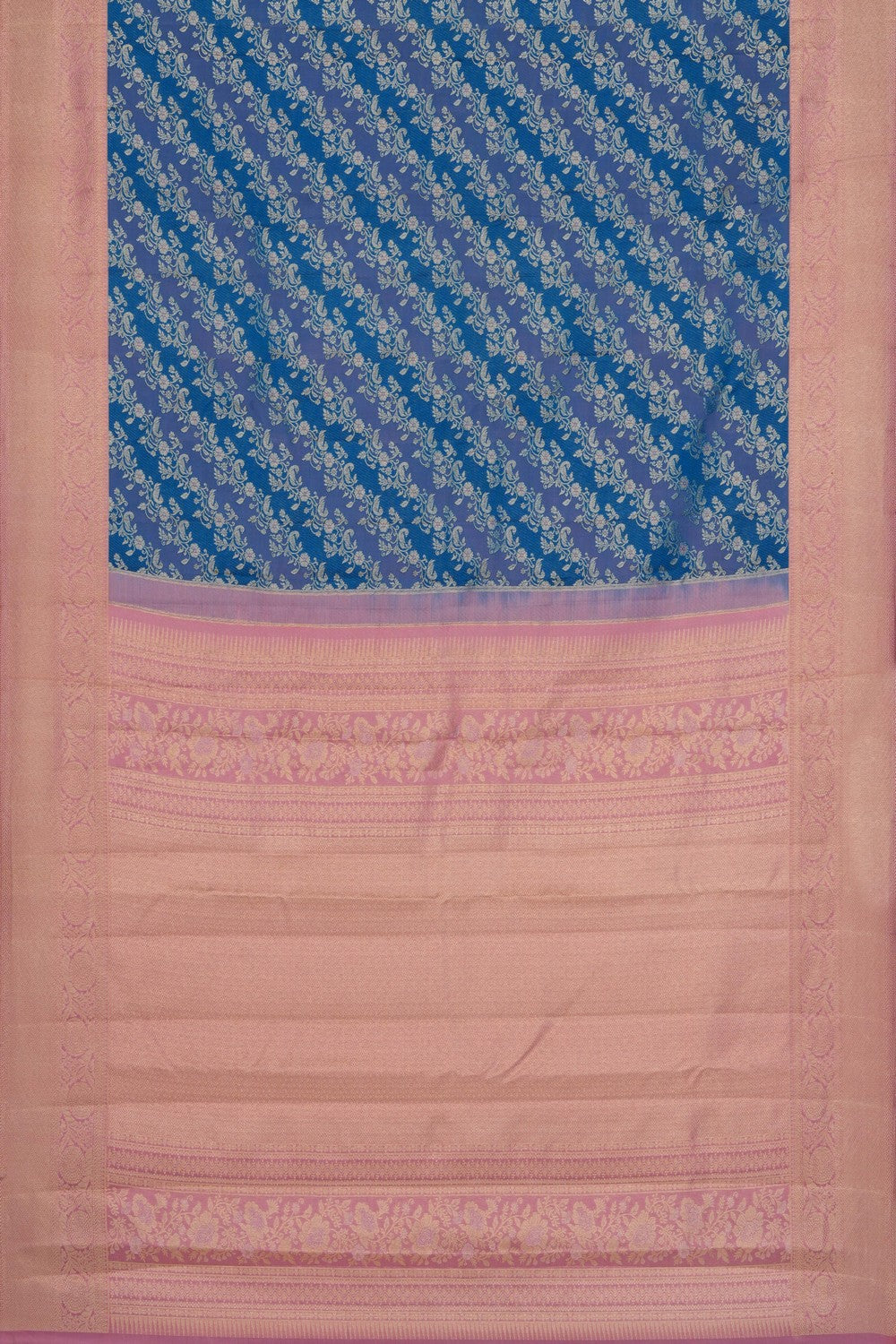 Image of Blue Kanchipattu Brocade Saree