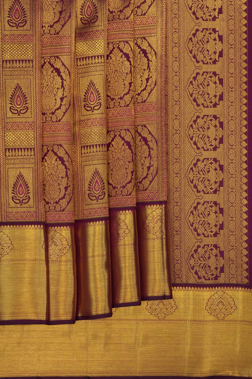 Image of violet-kanchipattu-brocade-saree-p-18940779