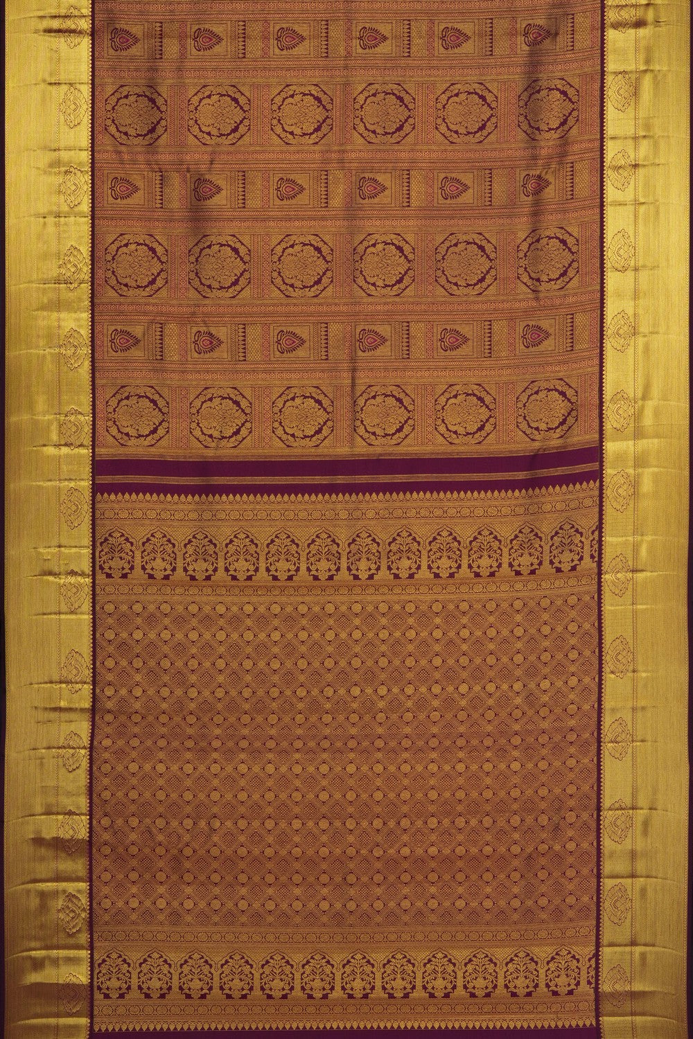 Image of Violet Kanchipattu Brocade Saree