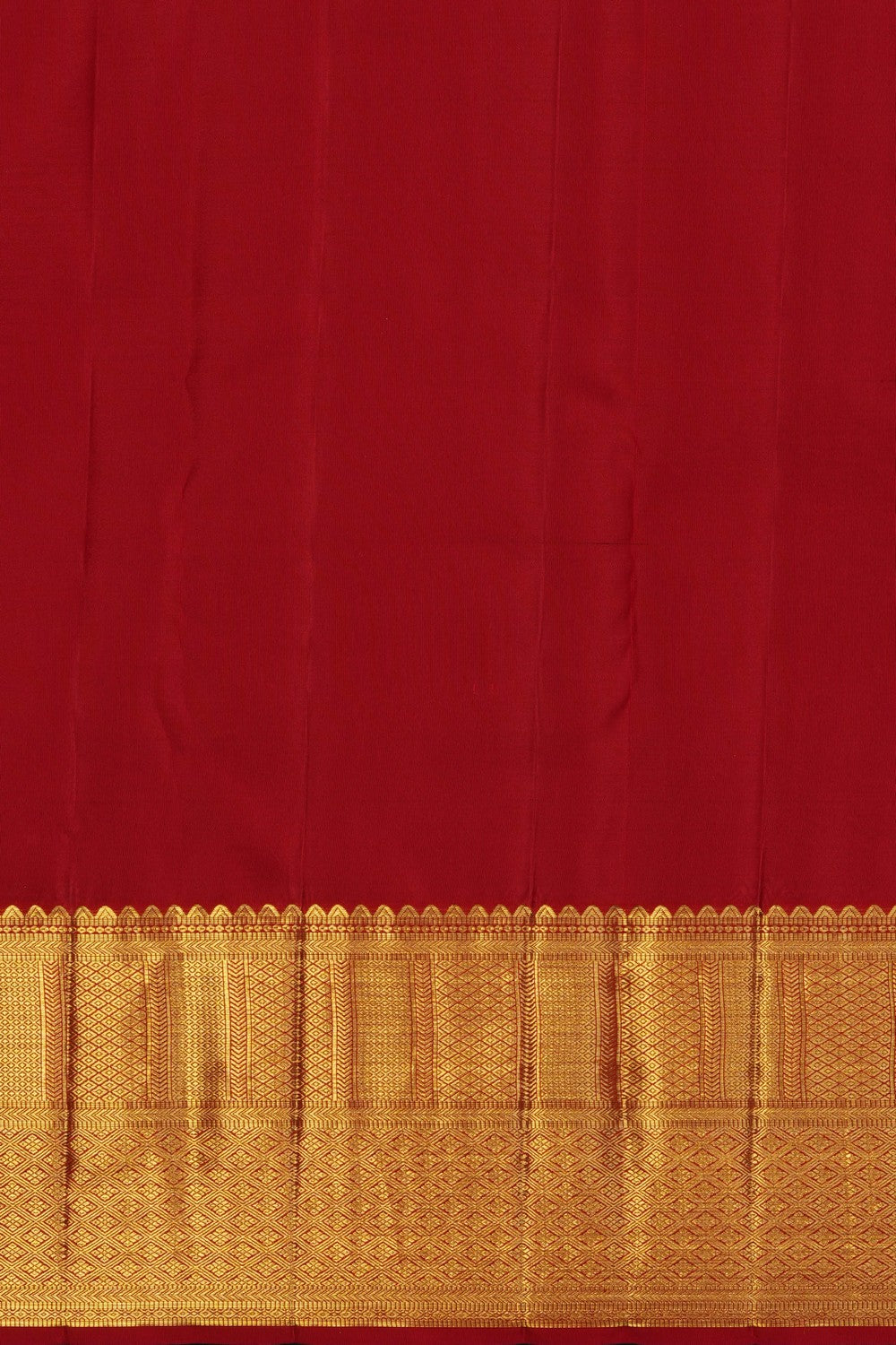 Image of Red Kanchipattu Brocade Saree