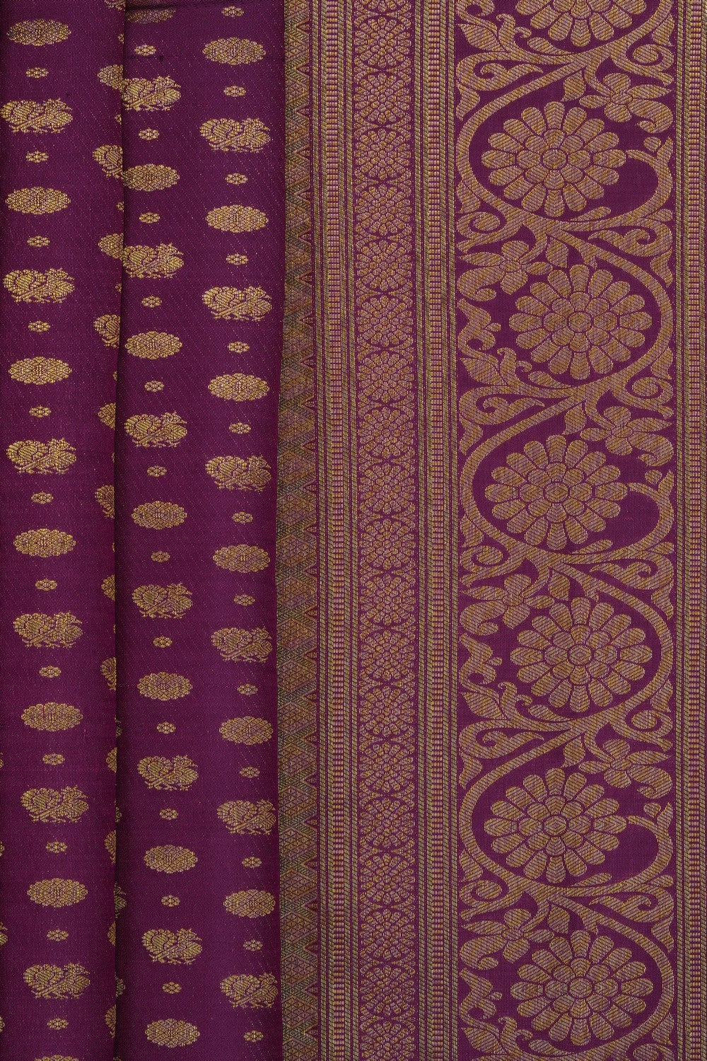 Image of Violet Kanchipattu Brocade Saree