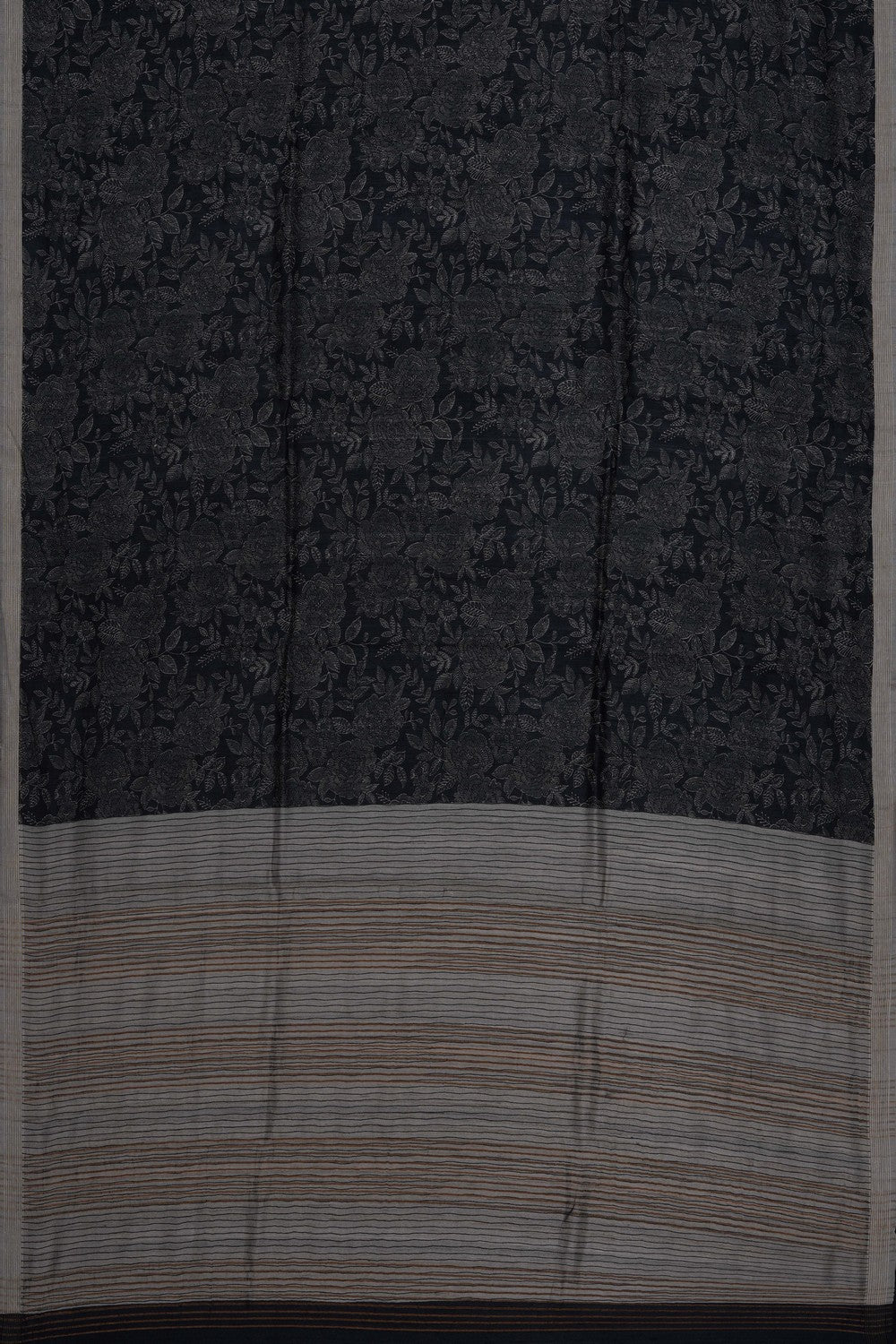 Image of Tussar Silk Embroidery Saree
