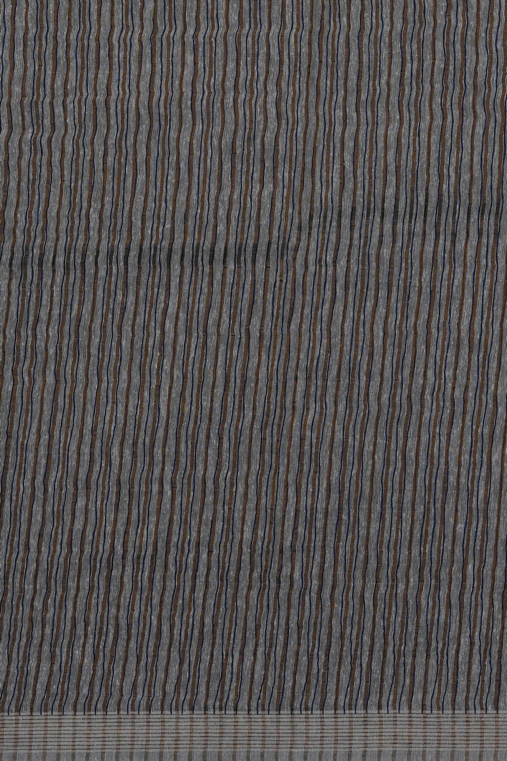 Image of Tussar Silk Embroidery Saree