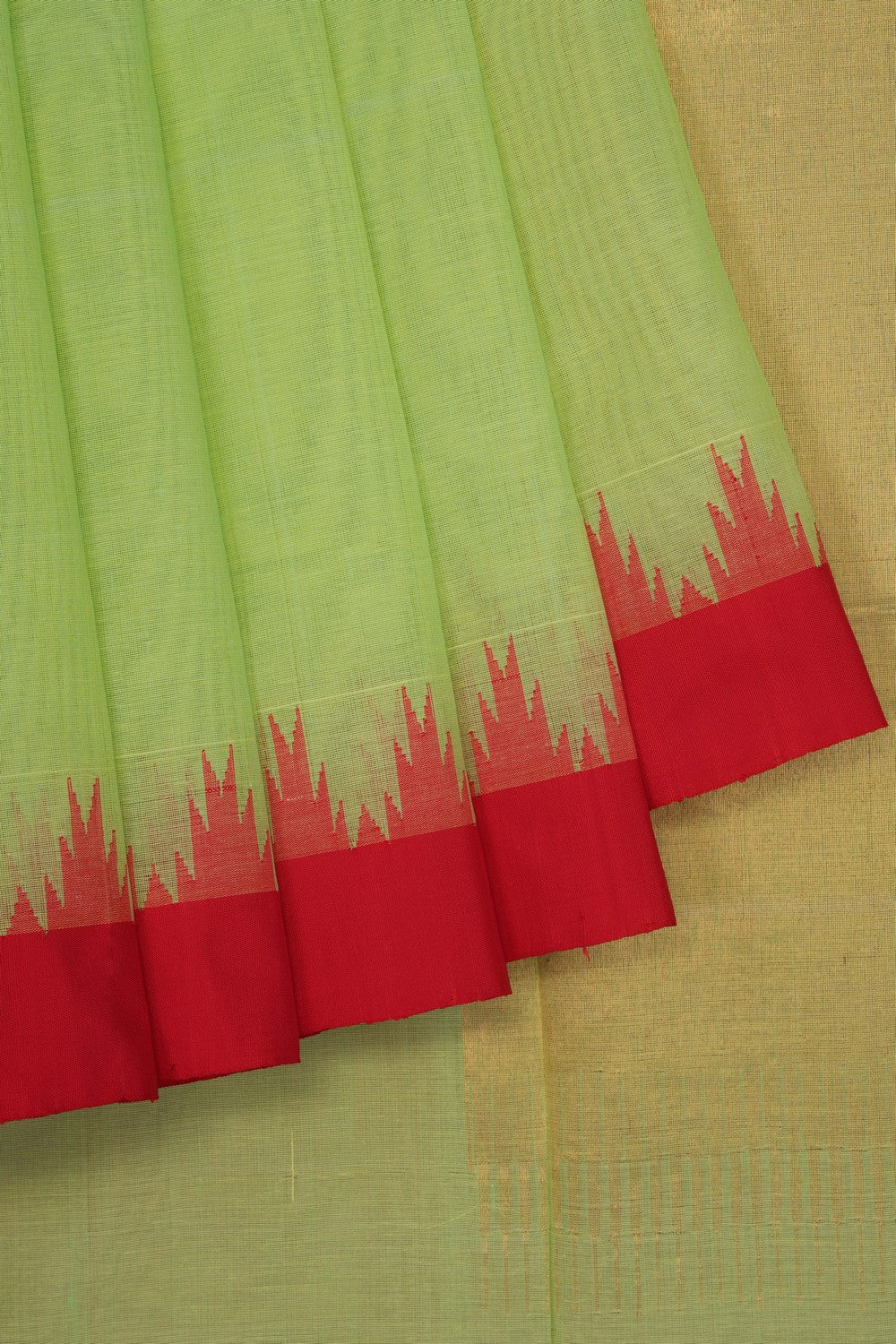 Image of Mint-Green Uppada Cotton Saree