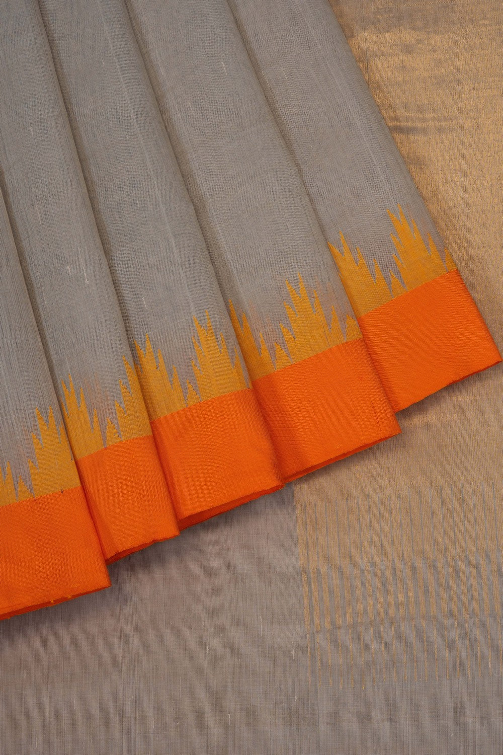 Image of Grey Uppada Cotton Saree
