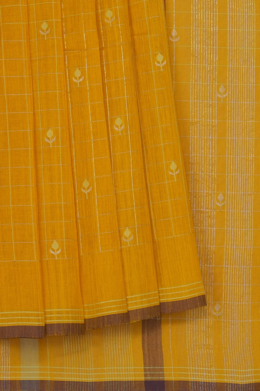 Image of mustard-ponduru-cotton-saree-p-18940698