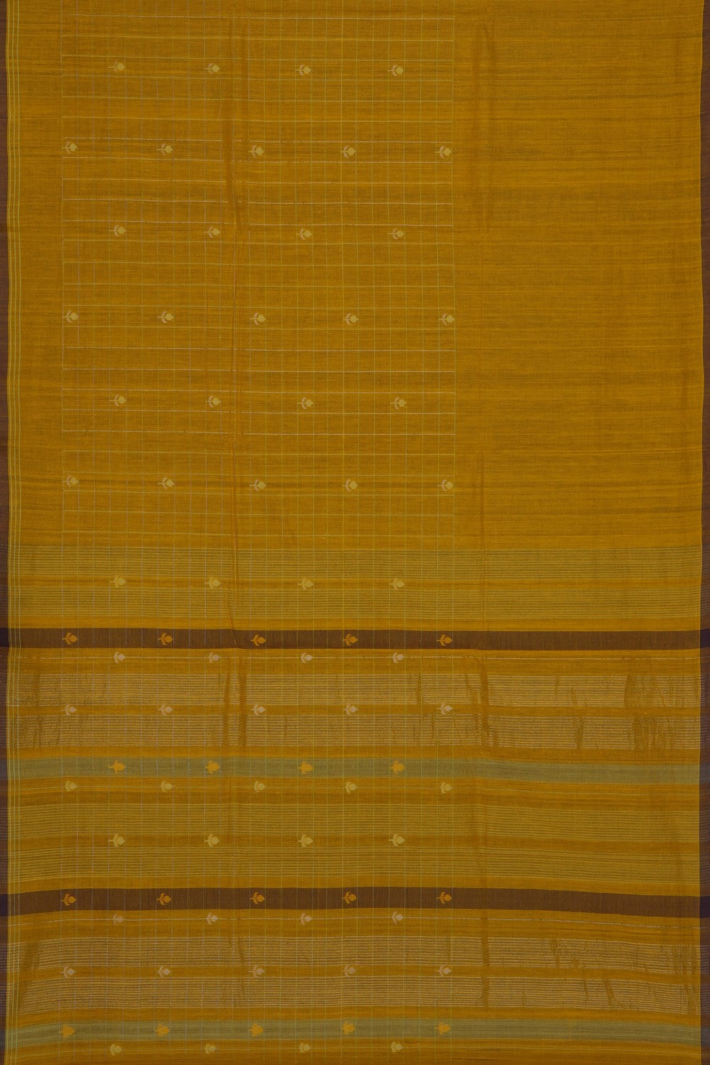Image of Mustard Ponduru Cotton Saree