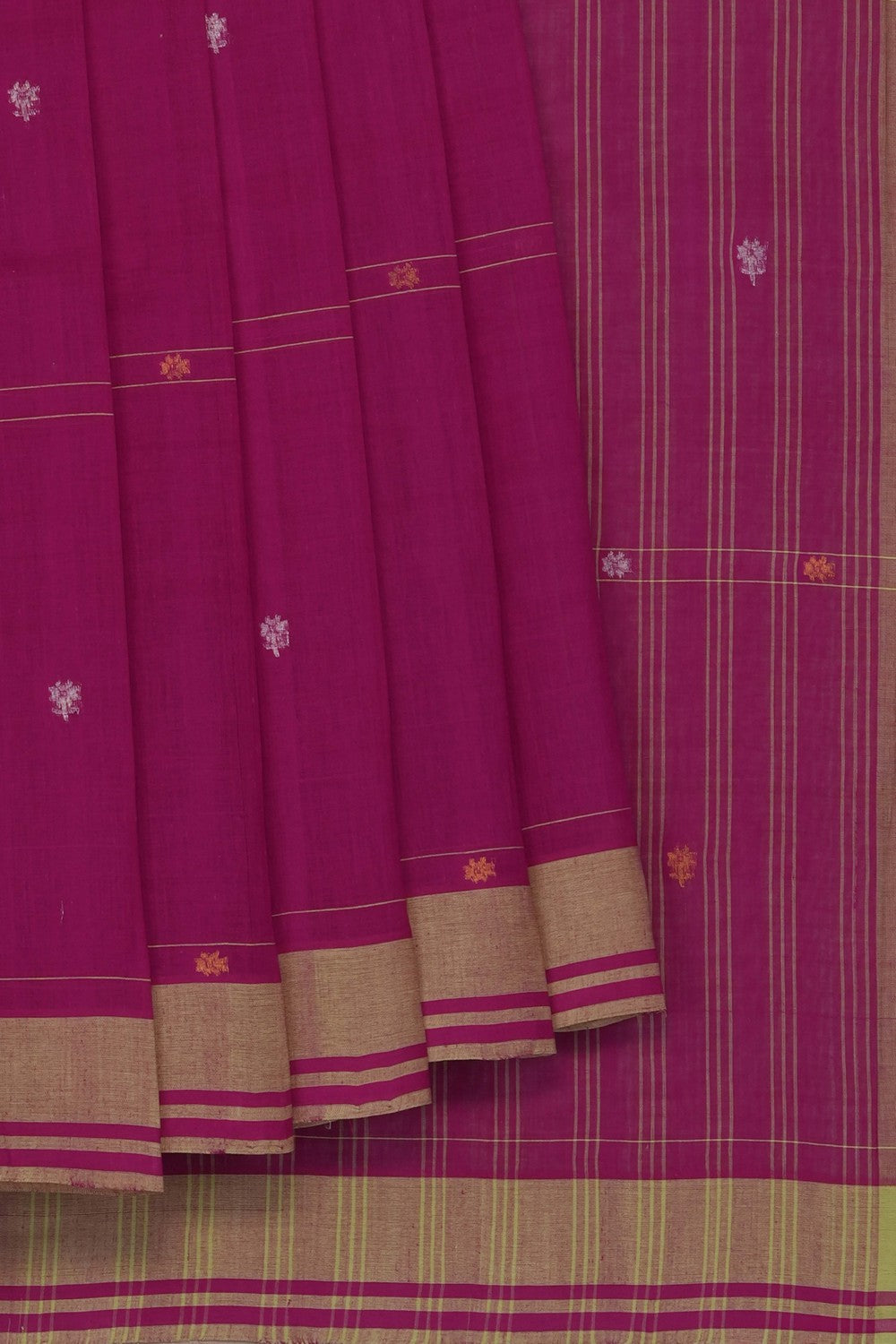 Image of Pink Ponduru Cotton Saree
