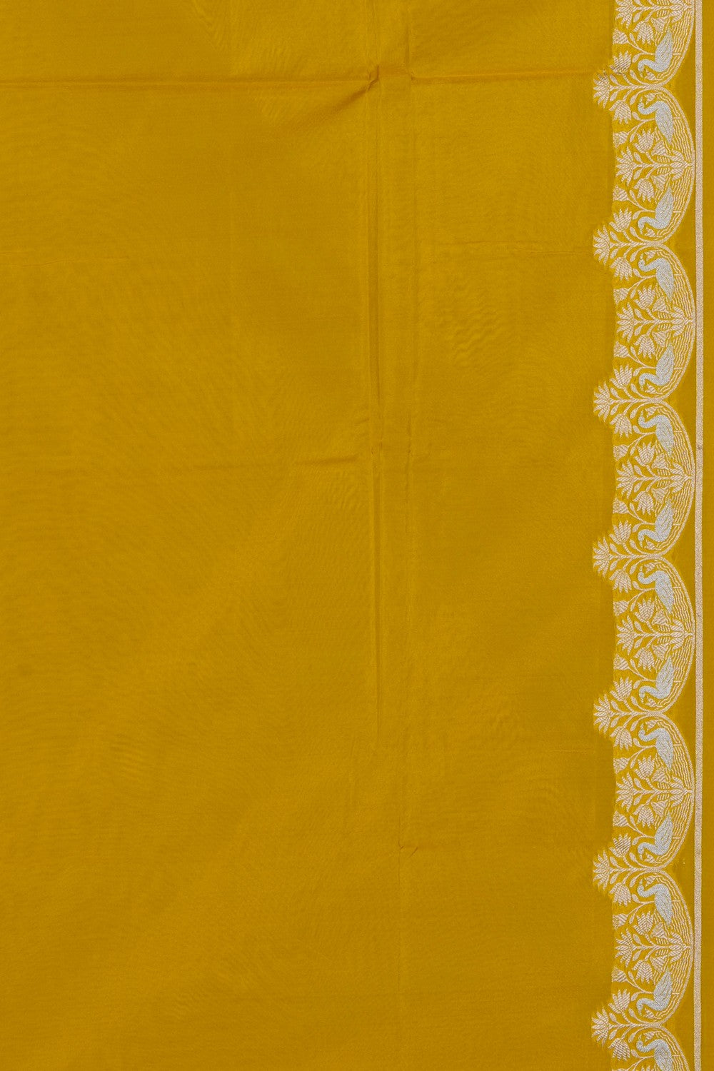 Image of Mustard Banarasi Silk Saree