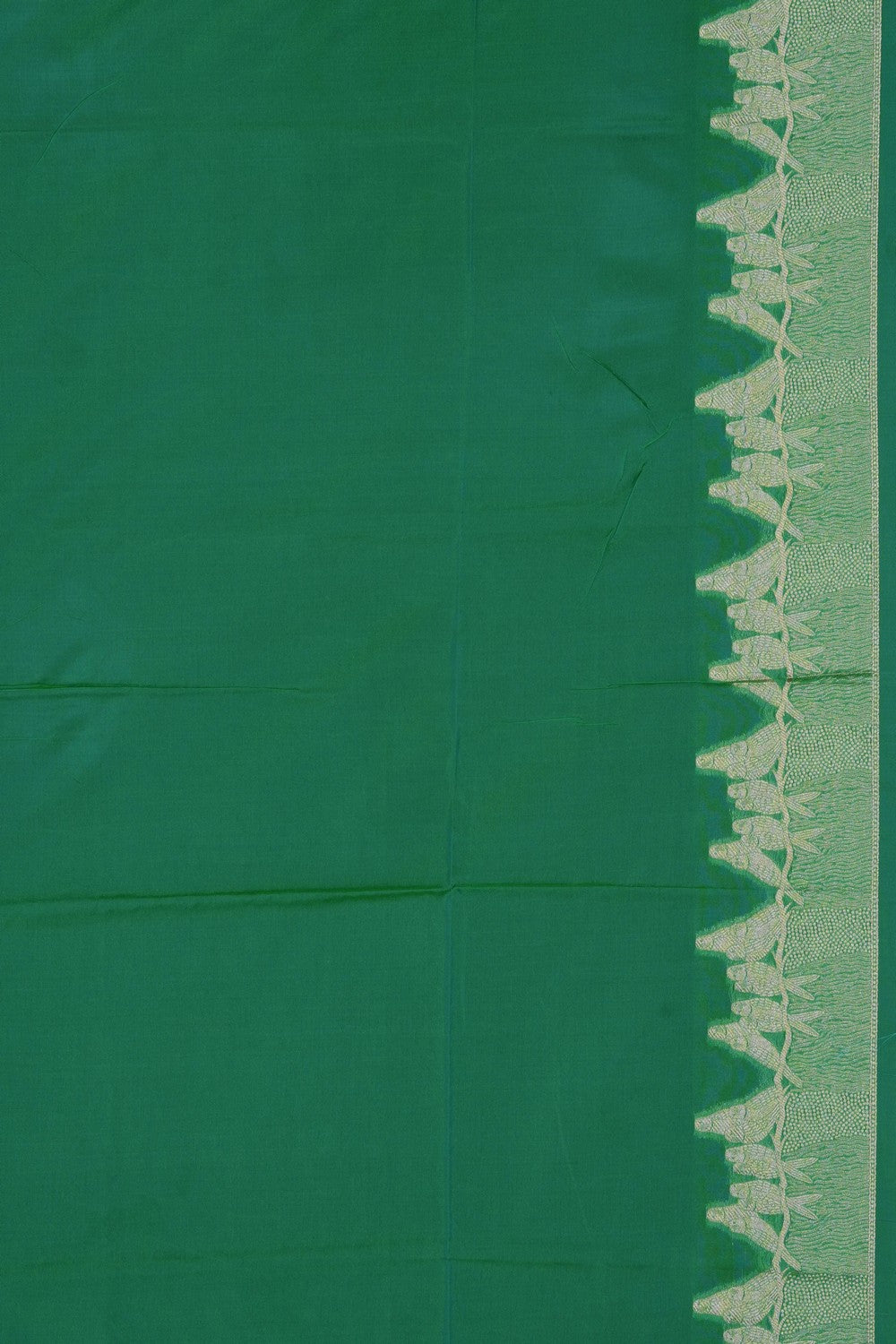 Image of Green Banarasi Silk Saree