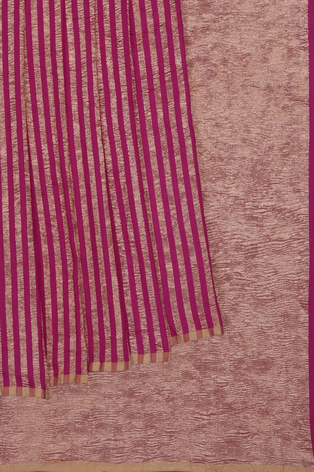 Image of Pink Tussar Silk Saree