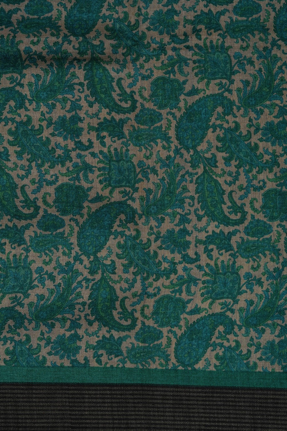 Image of Sea Green Pashmina Silk Saree