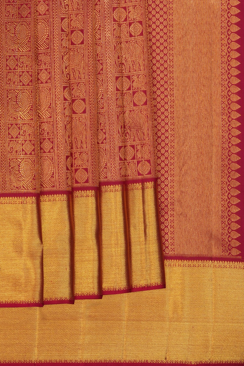 Image of Plum-Pink Kanchipattu Brocade Saree