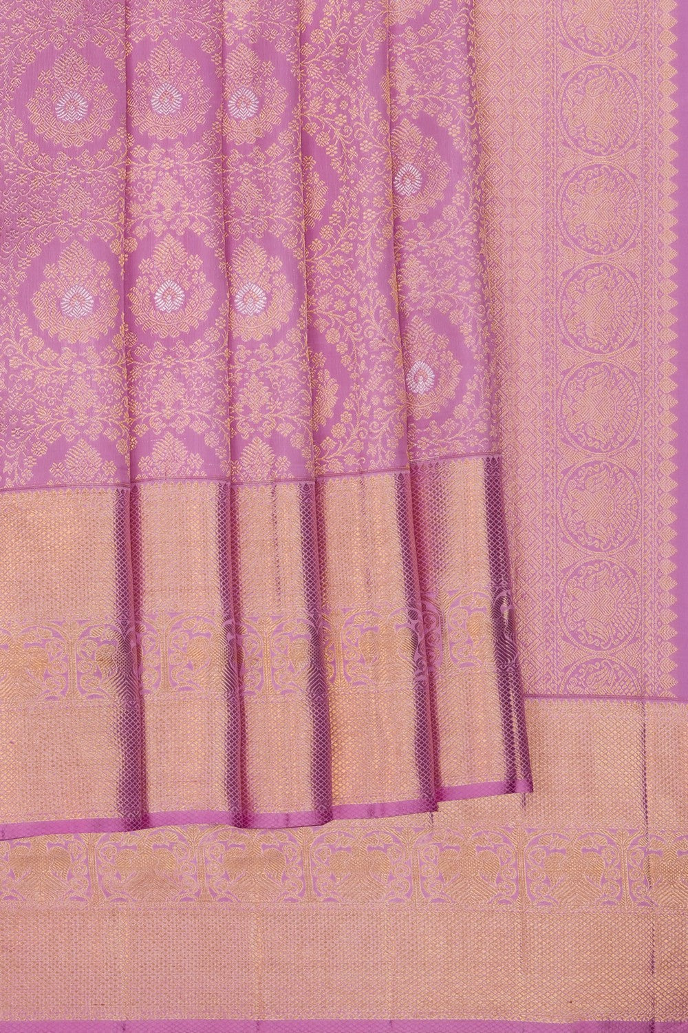 Image of Lavender Pink Kanchipattu Brocade Saree