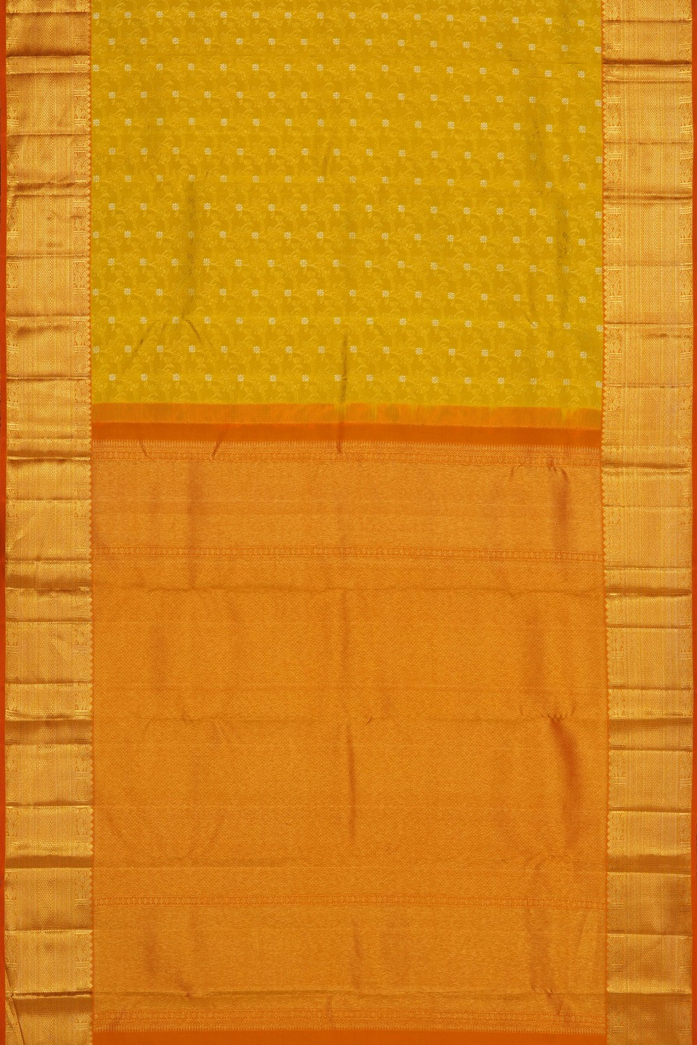 Image of Yellow Kanchipattu Brocade Saree
