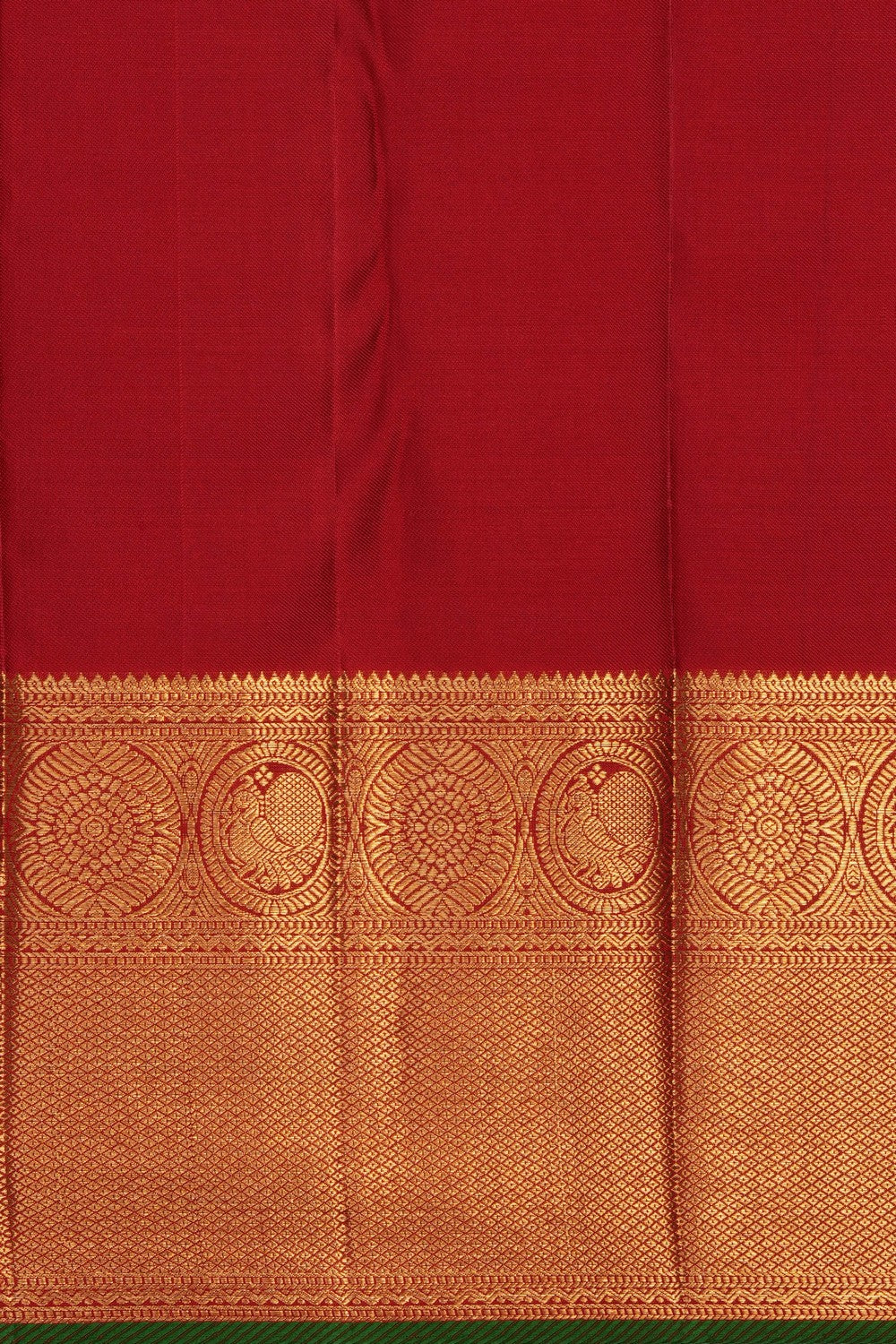 Image of Red Kanchipattu Brocade Saree