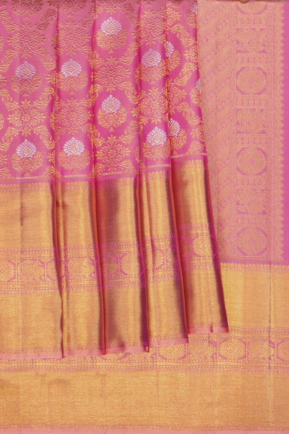 Image of Pink Kanchipattu Brocade Saree