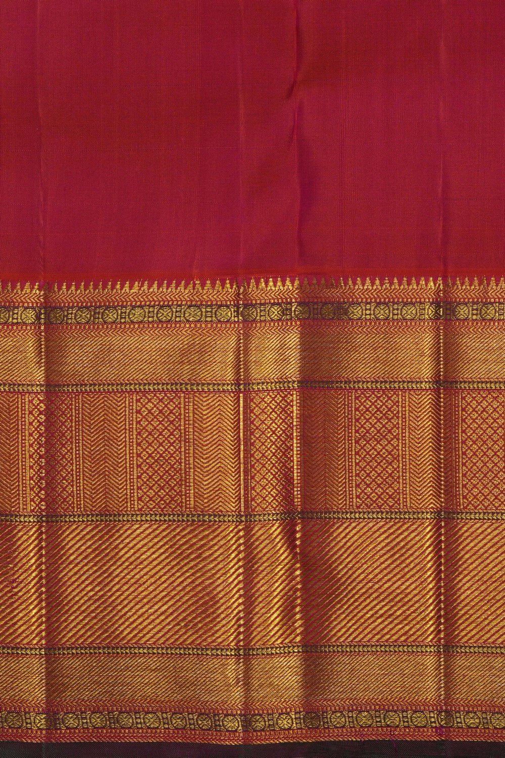 Image of Purple Kanchipattu Kattam Saree