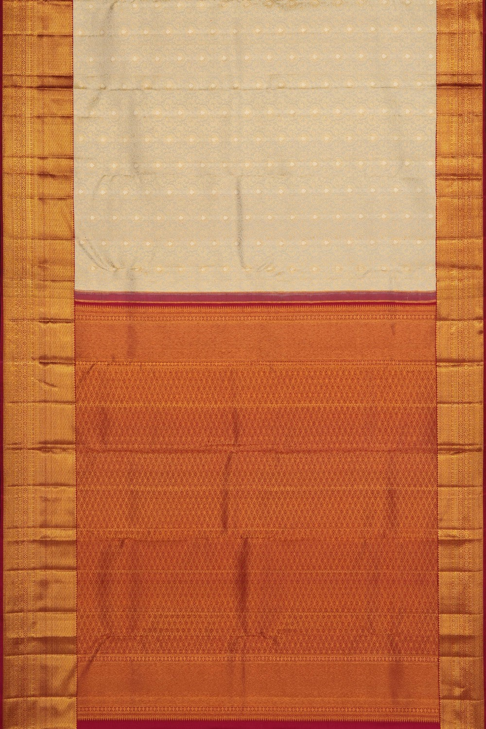Image of Kanchipattu Brocade An Ethereal Off-White Saree