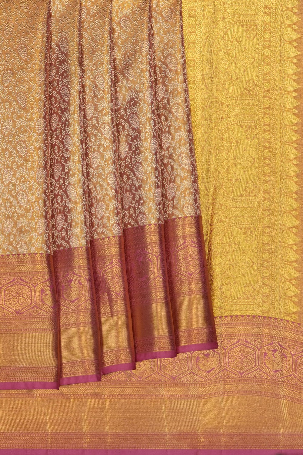 Image of Pink Kanchipattu Brocade Saree