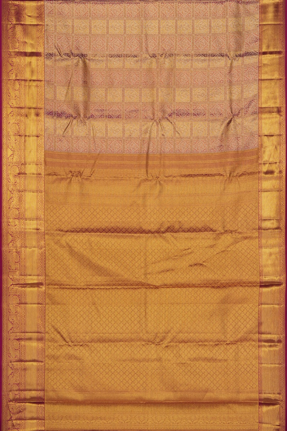 Image of Fuchsia-Pink Kanchipattu Brocade Saree