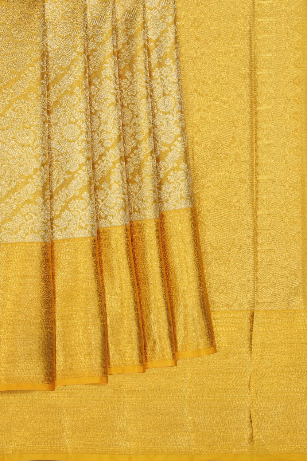 Image of Gold Kanchipattu Tissue Brocade Saree