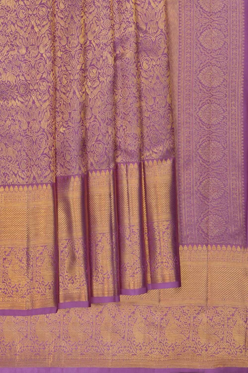Image of Purple Kanchipattu Brocade Saree