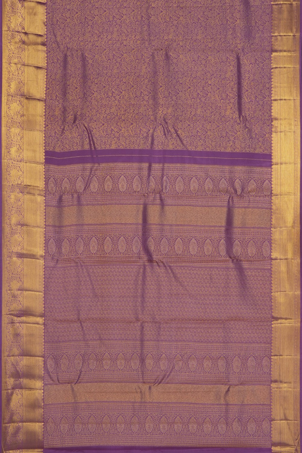 Image of Purple Kanchipattu Brocade Saree